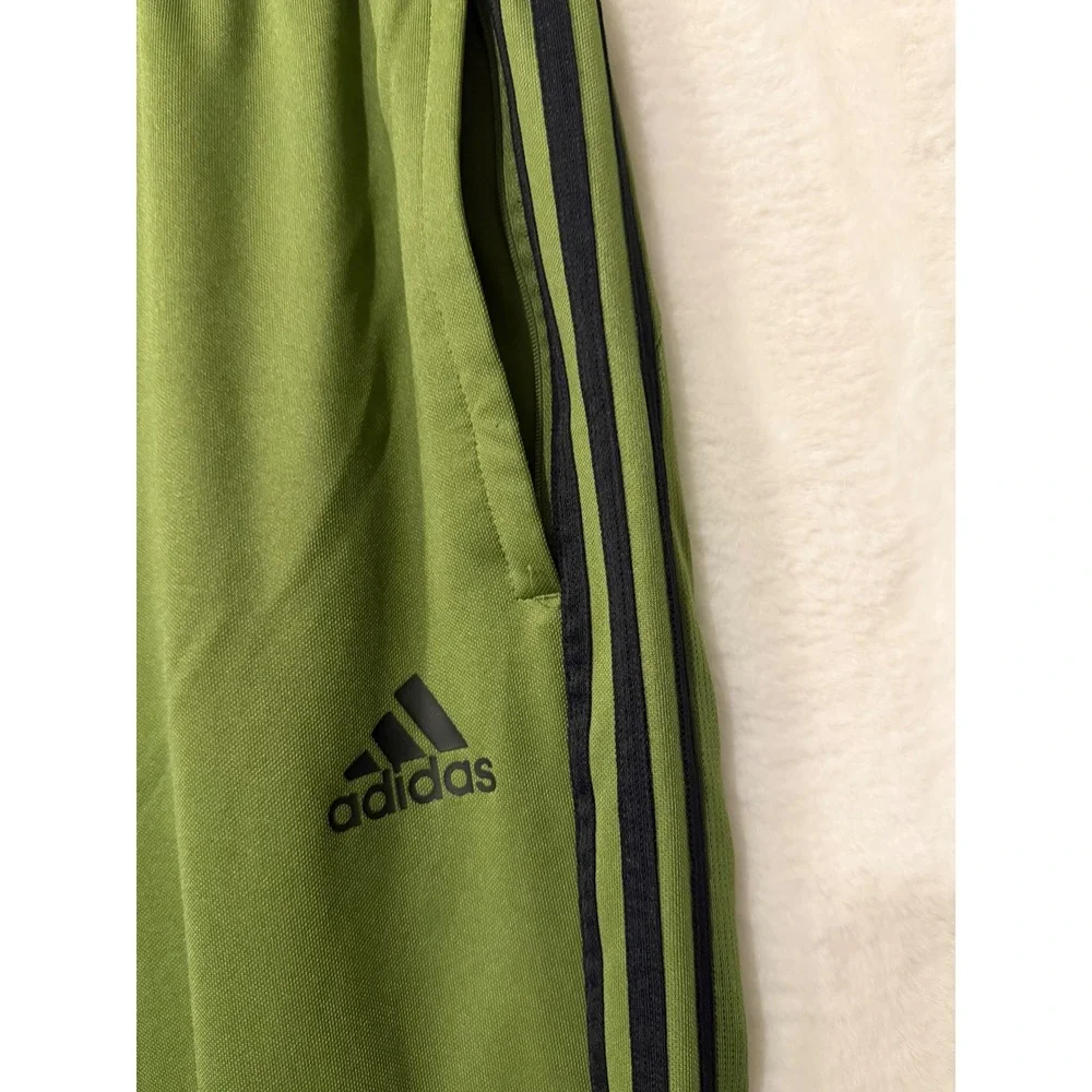 Adidas Tiro‎ Training Pants Mens Small Olive Green Black Striped Soccer Joggers